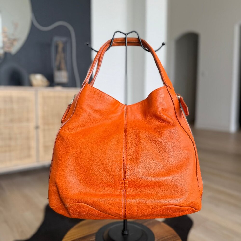 HARD TO FIND Givenchy Tinan Orange Leather Tote